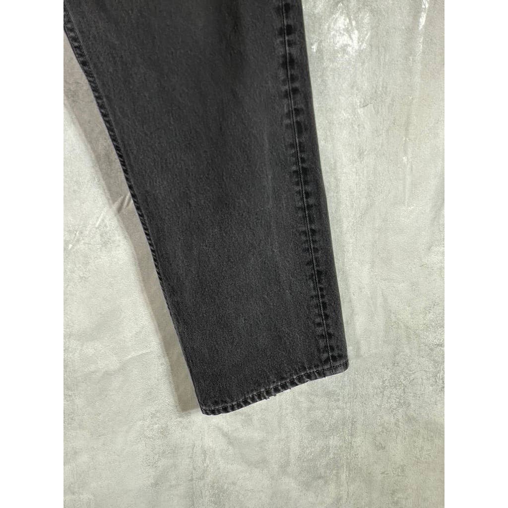 LEVI'S Men's Black 505 Regular-Fit Straight-Leg Denim Non-Stretch Jeans SZ 40X30