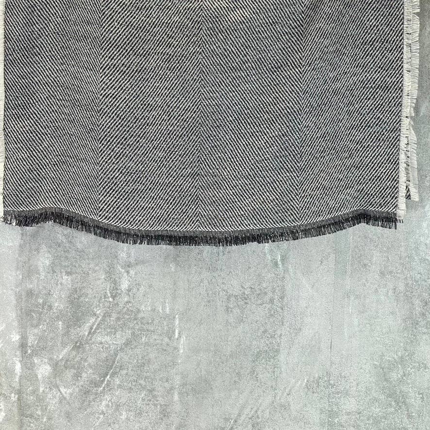 INC INTERNATIONAL CONCEPTS Women's Black Two-Tone Shine Scarf SZ OS