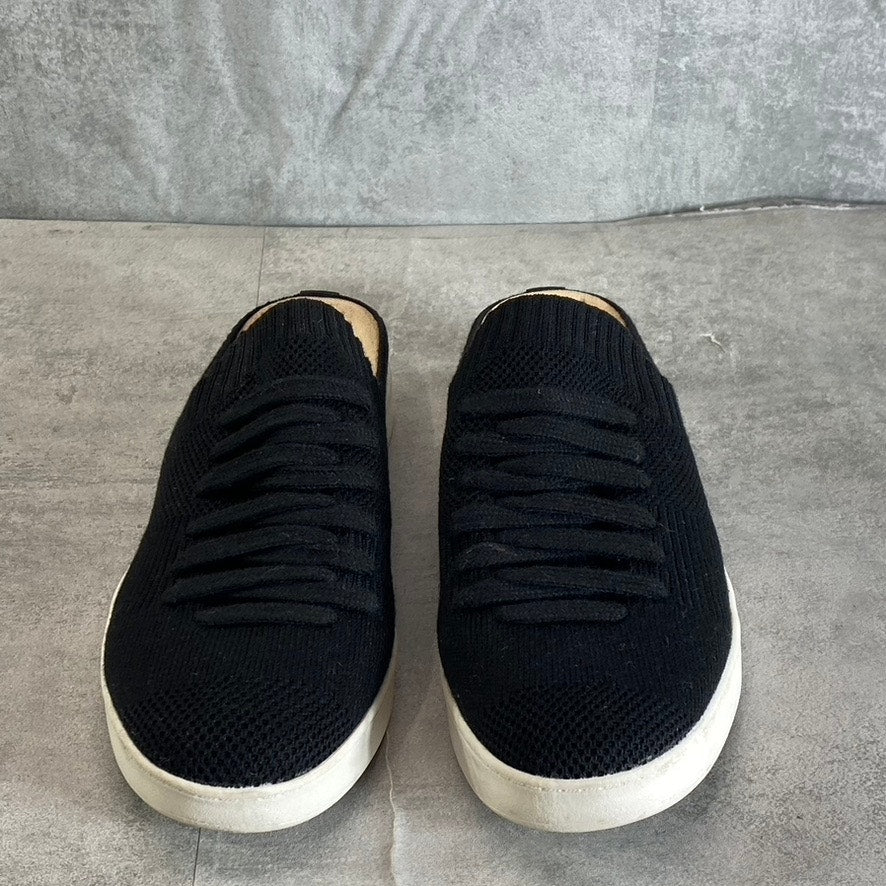 LIFESTRIDE Women's Black Fabric Ease Round-Toe Lace Detail Slip-On Mule Sneakers