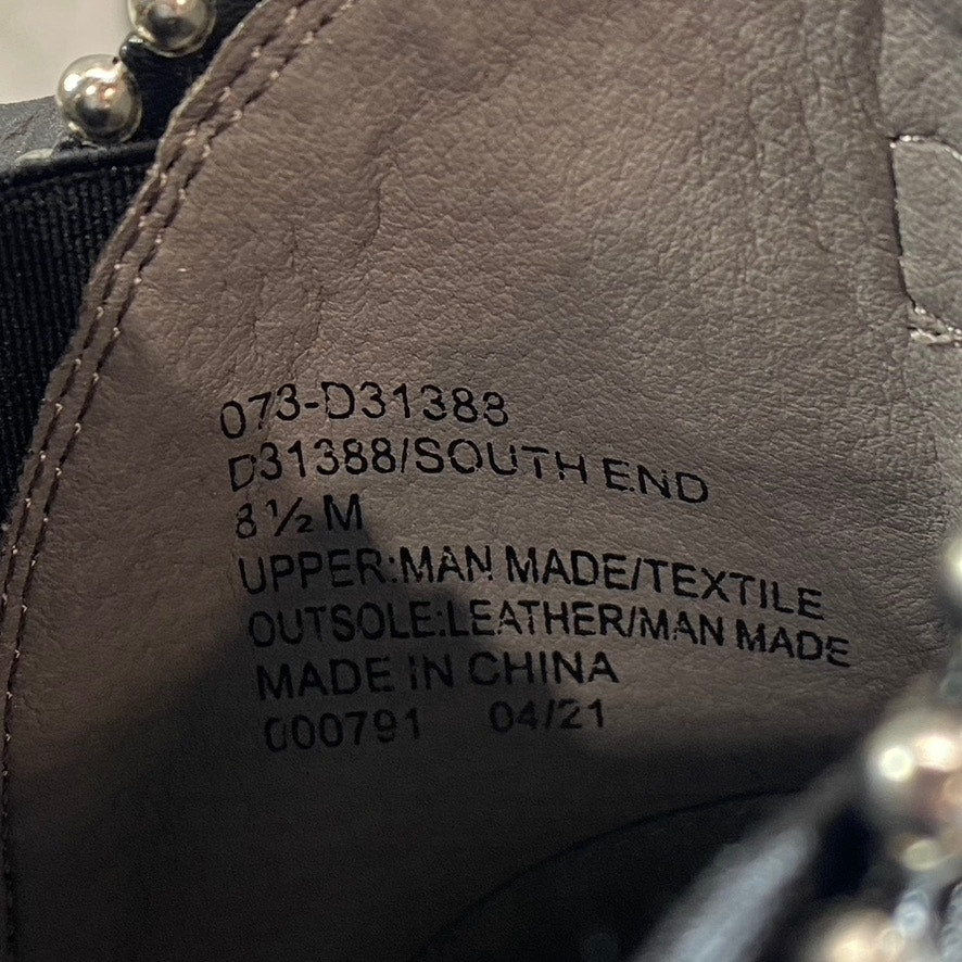 SEVEN DAILS Women's Gray South Ends Studded Round-Toe Slip-On Lug Sole Boots SZ 8.5