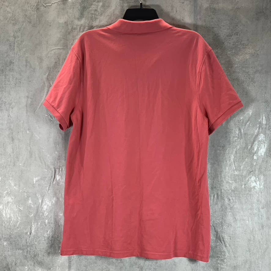 J.CREW Men's Dusty Red Flex Pique Short-Sleeve Polo Shirt SZ L