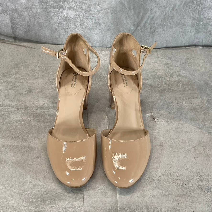 GIANI BERNINI Women's Nude Patent Izzee Memory Foam Two-Piece Pumps SZ 9