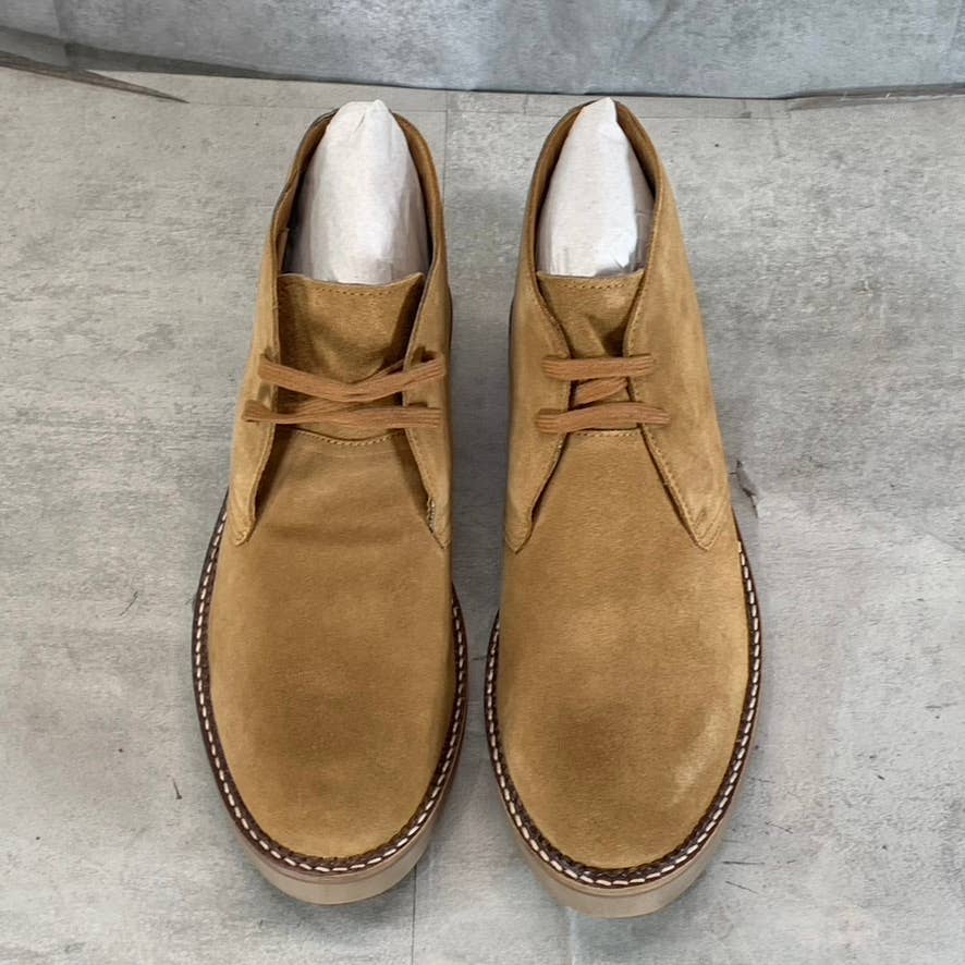 RESERVED FOOTWEAR NEW YORK Men's Tan Suede Keon Lace-Up Chukka Boots SZ 9.5