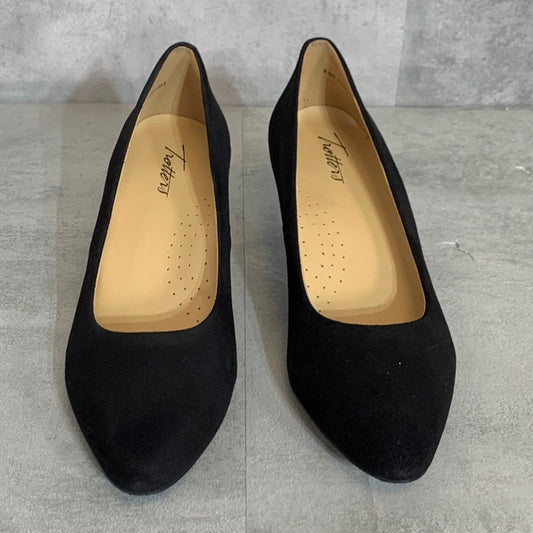 TROTTERS Narrow Black Suede Kiera Pointed-Toe Slip-On Pumps SZ 8.5N