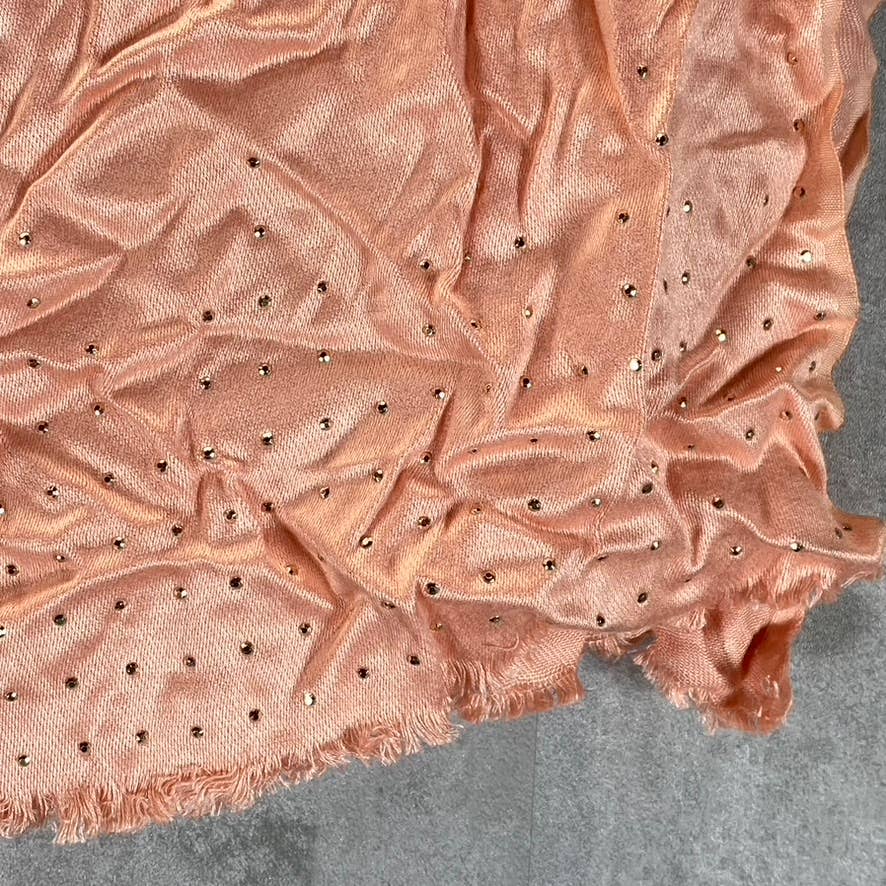 INC INTERNATIONAL CONCEPTS Women's Peach Gemstone Embellished Trim Wrap SZ OS