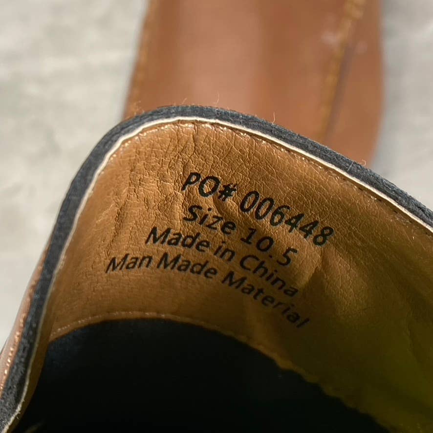 VANCE CO. Men's Chestnut Faux-Leather Mitch Slip-On Loafers SZ 10.5