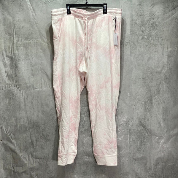 1. STATE Plus Size Pink Tie-Dye High-Rise Drawstring Pull-on Jogger Pants SZ 1X