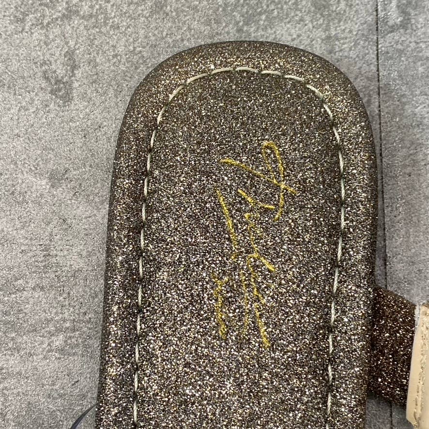 THALIA SODI Women's Champagne Ombre Bianca Rhinestone Flat Sandals SZ 5.5