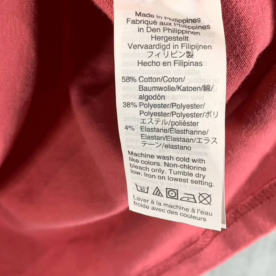 J.CREW Men's Dusty Red Flex Pique Short-Sleeve Polo Shirt SZ L
