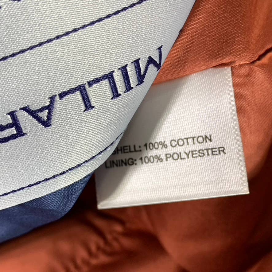 PETER MILLAR Men's Navy Waxed Cotton Safari Water Resistant Full-Zip Jacket SZ L