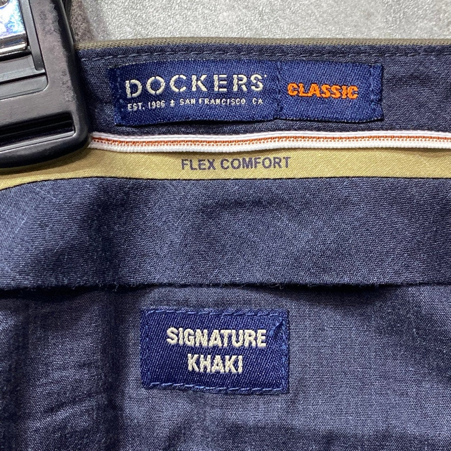 DOCKERS Brown Classic-Fit Stretch Signature Khaki Pants SZ 38X30