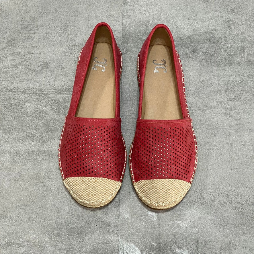 JOURNEE COLLECTION Red Rosela Espardille Flats SZ 8.5