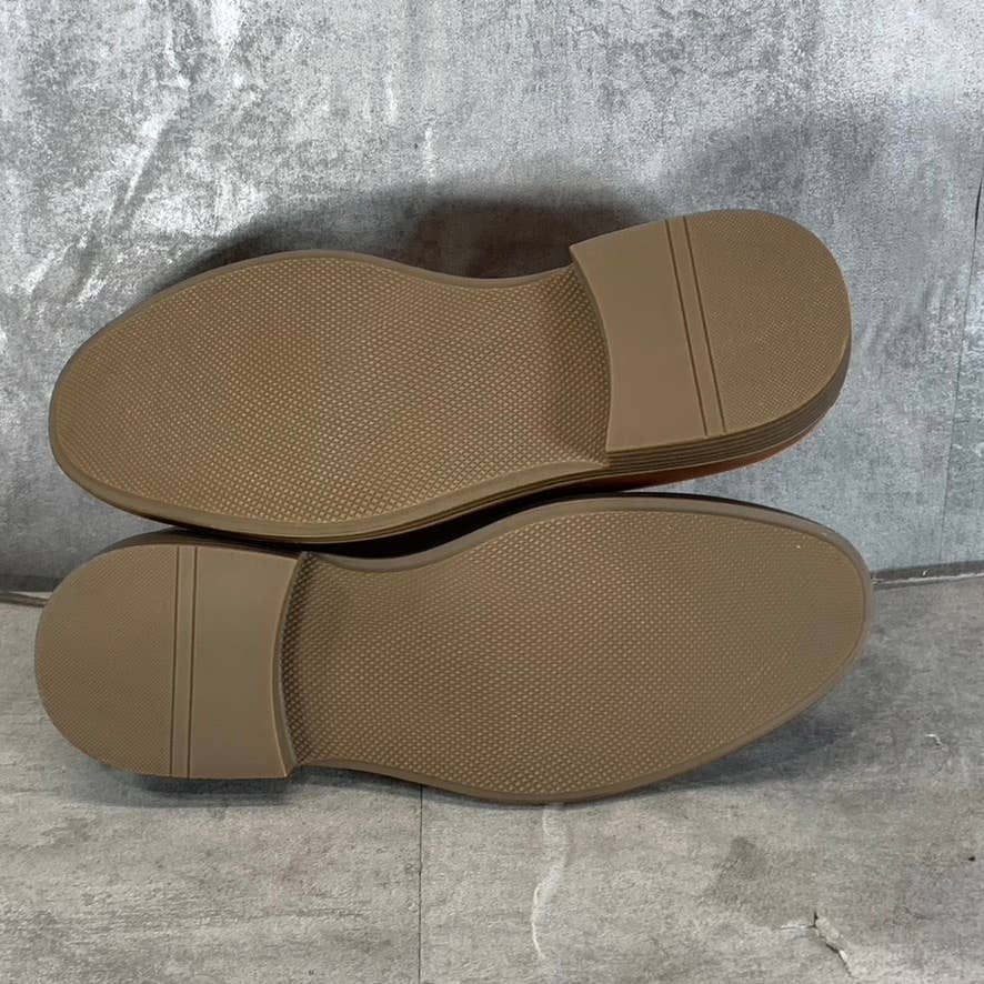 NICK GRAHAM Men's Brown Faux-Leather Dylan Lace-Up Oxfords SZ 8