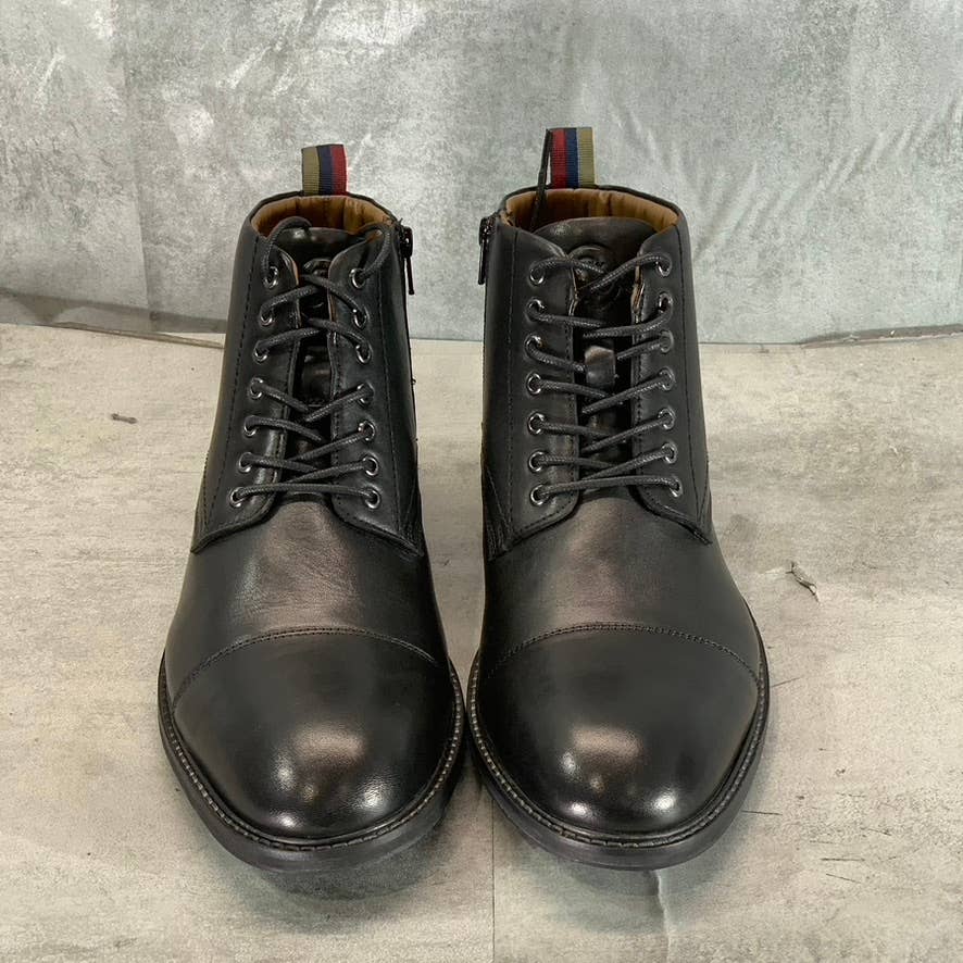 THOMAS & VINE Men's Black Avrum Tru Comfort Foam Cap Toe Ankle Boots SZ 10.5