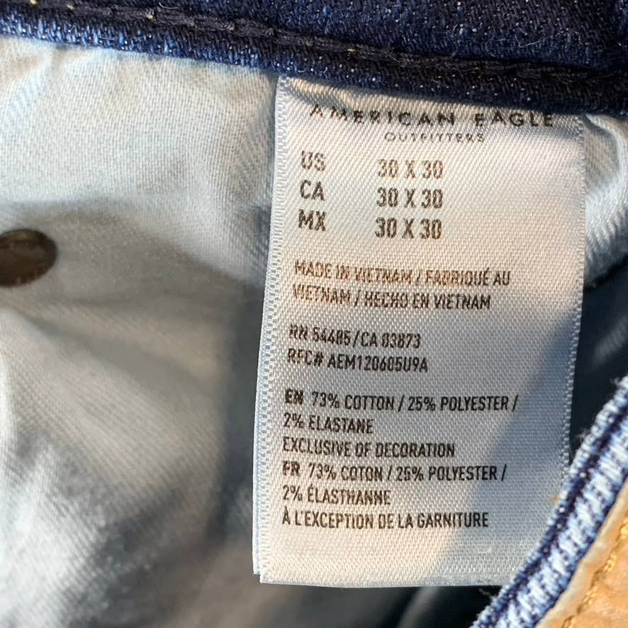 AMERICAN EAGLE OUTFITTERS Men's Deeply Cobalt AirFlex Slim Jeans SZ 30X30