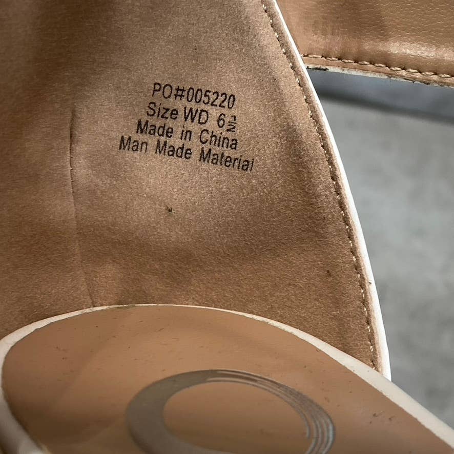 JOURNEE COLLECTION Women's White Wide Riva Pointed-Toe Pumps SZ 6.5