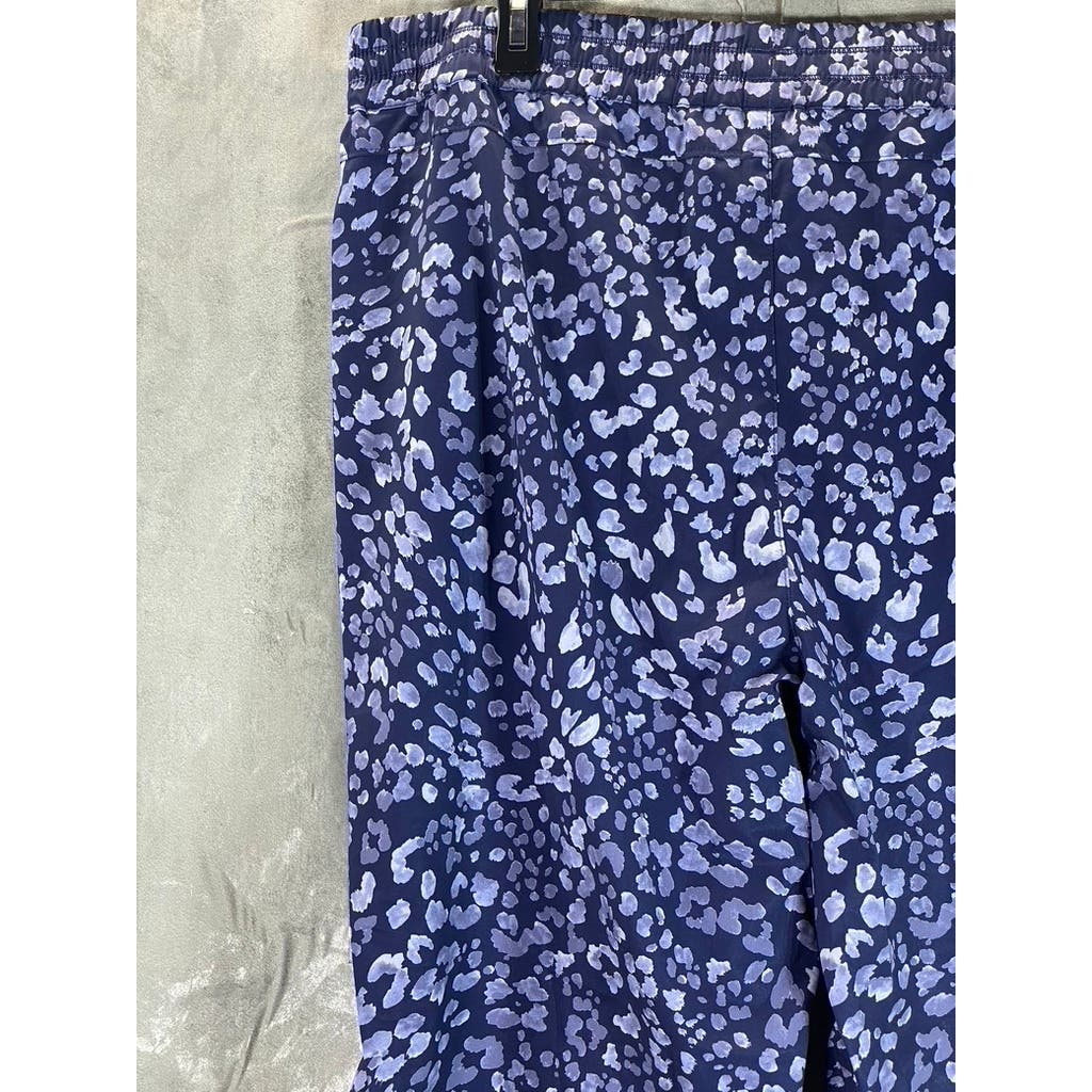 TOMMY BAHAMA Women's Blue Leopard Print Islandzone Pull-On Jogger Pant SZ XL