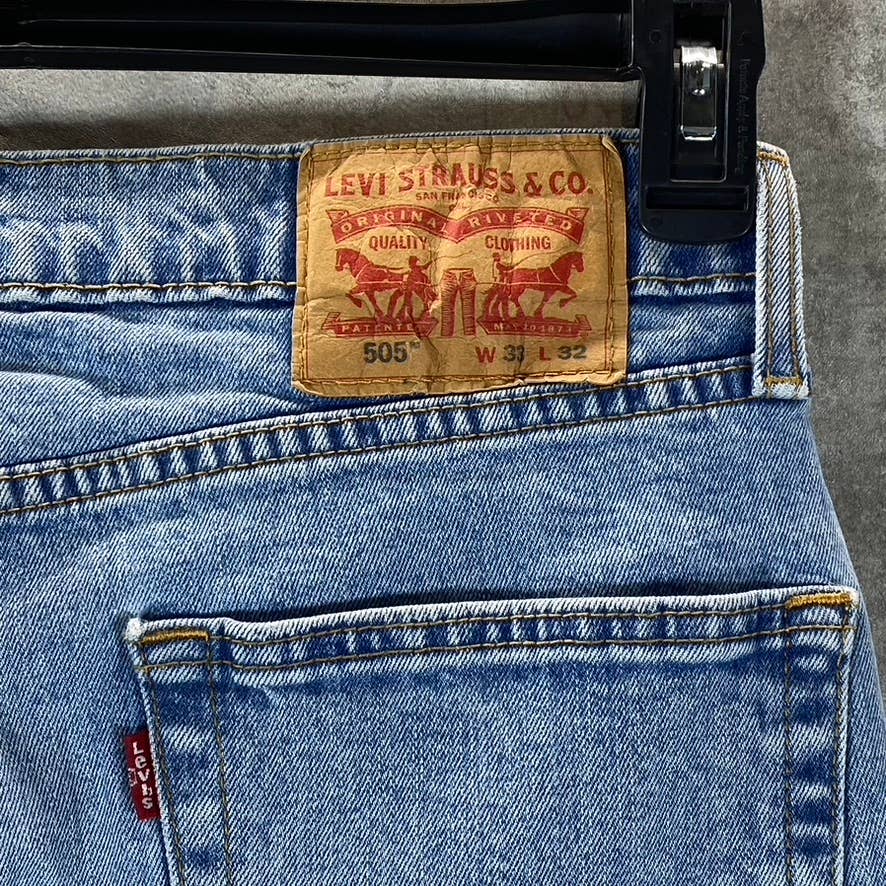LEVI STRAUSS & CO Men's Light Wash 505 Regular-Fit Jeans SZ 33X32