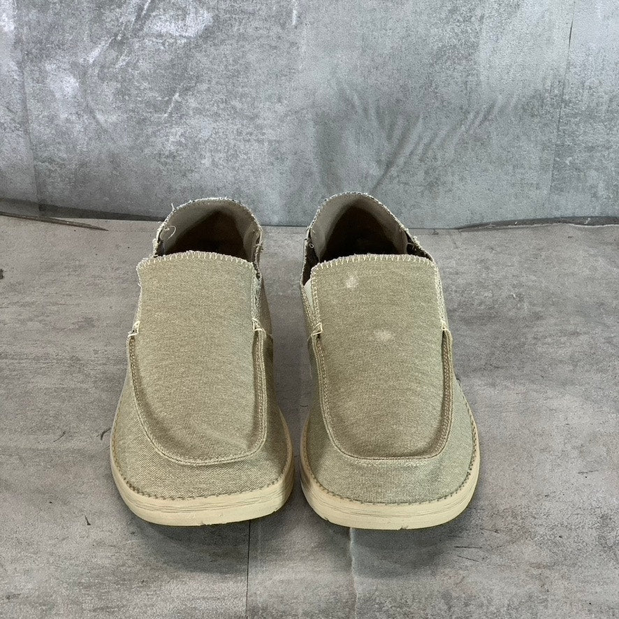 DOCKERS Men's Sand Canvas Ron Comfort Casual Slip-On Loafers SZ 9.5