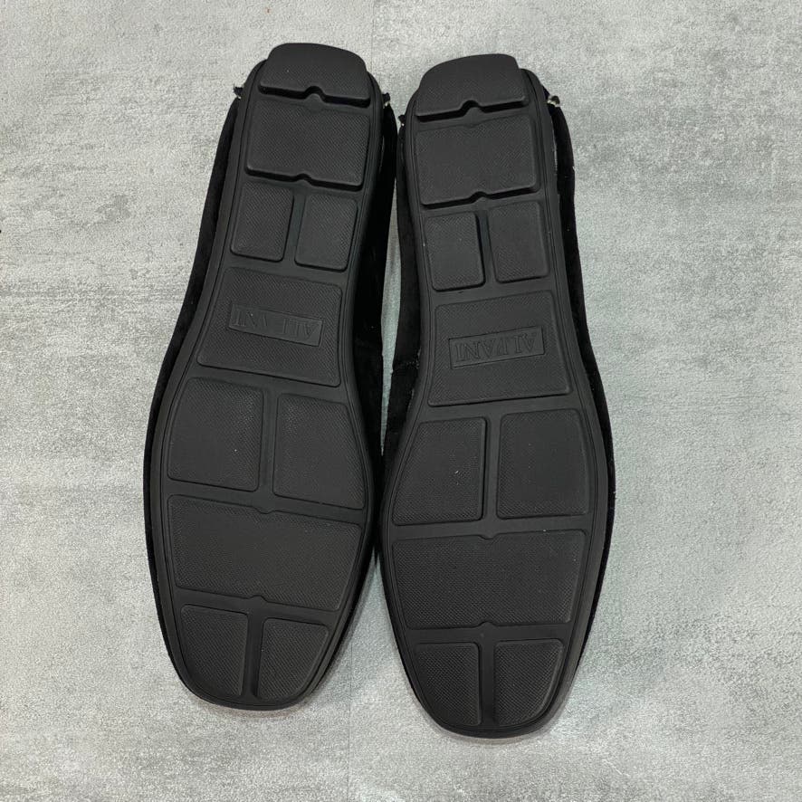 ALFANI Black Remy Suede Driving Loafers SZ 8.5