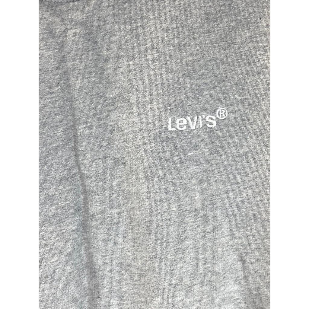 LEVI'S Men's Light Grey Relaxed-Fit Crewneck Seasonal Pullover Sweatshirt SZ S