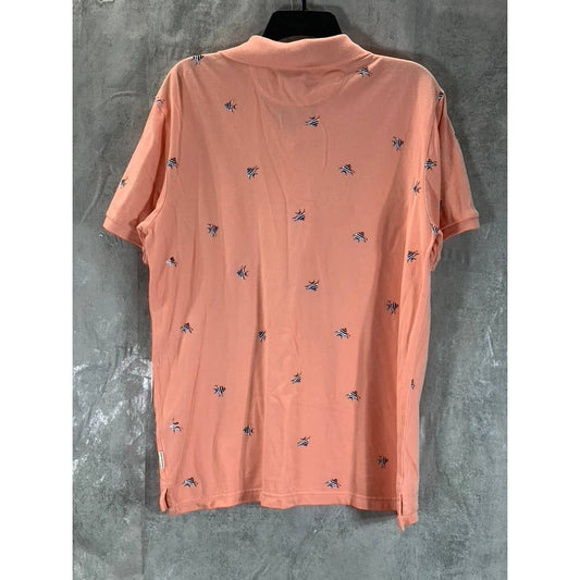AMERICAN EAGLE AE Men's Coral Super Soft Printed Short Sleeve Polo Shirt SZ M