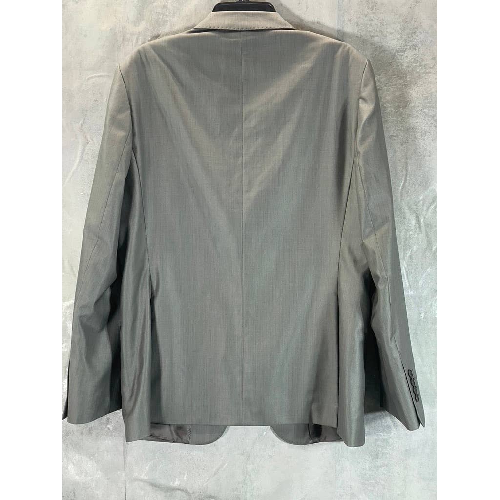 ZARA MAN Men's Grey Sharkskin Two-Button Suit Jacket SZ 42