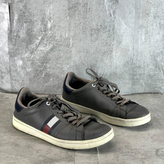 TOMMY HILFIGER Men's Gray Lampkin Lace-Up Sneakers SZ 11.5