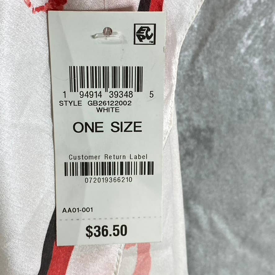 GIANI BERNINI Women's White/Red Heart-Print Square Scarf SZ OS