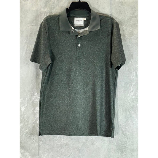 GOODFELLOW & CO Men's Dark Grey Standard-Fit Short-Sleeve Polo Shirt SZ M