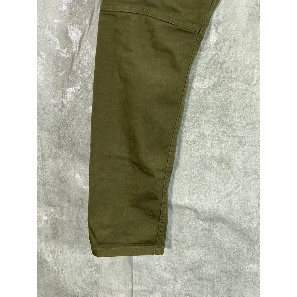 SPARK Men's Olive Green Ribbed Double Knee Pants SZ 32X32