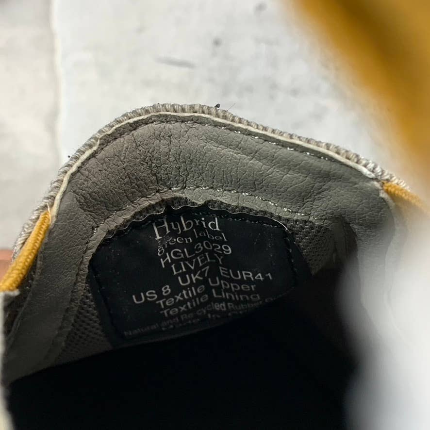 HYBRID GREEN LABEL Men's Grey Canvas Lively Slip-On Sneaker SZ 8