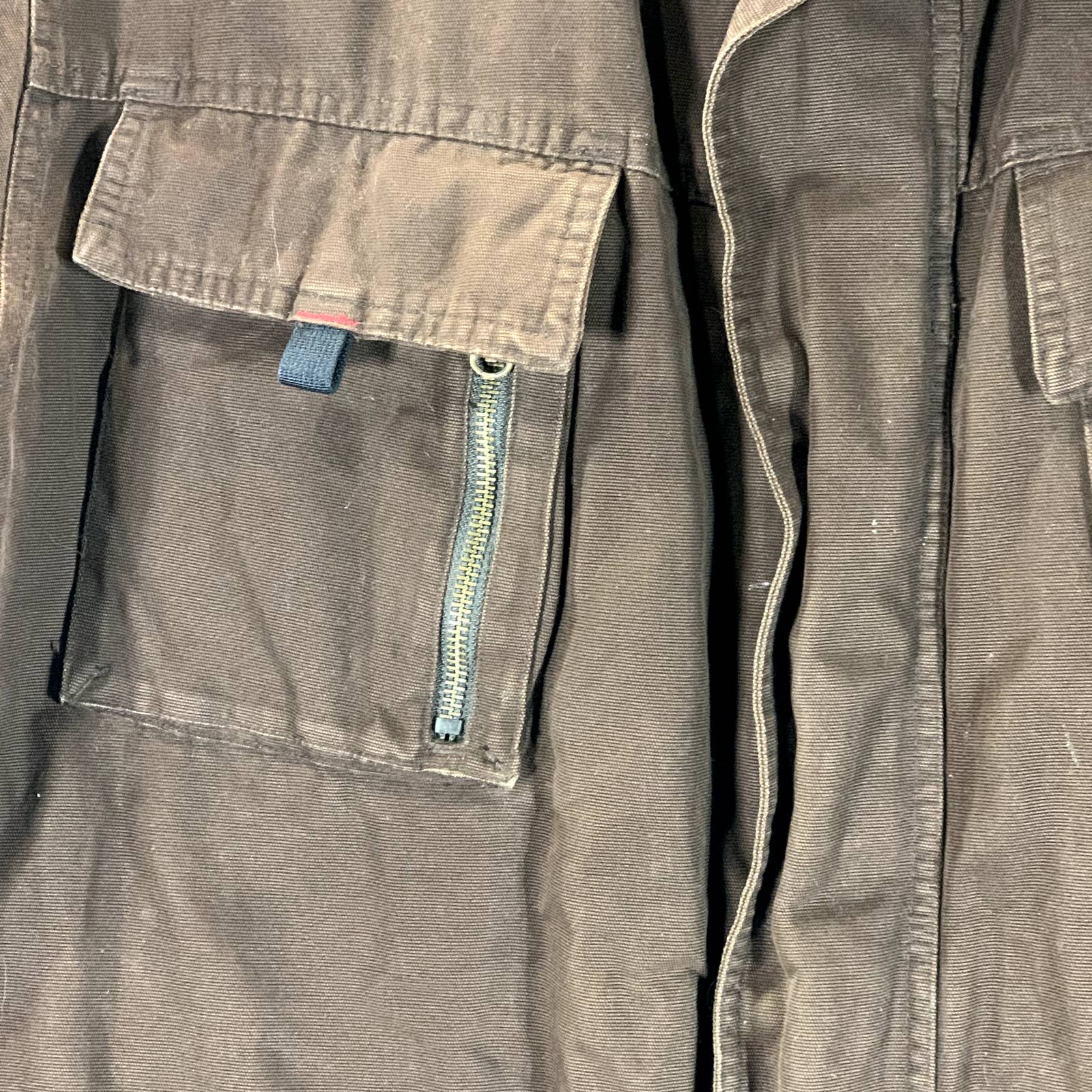 EDDIE BAUER Men's Big&Tall Vintage Brown Full-Zip Utility Jacket SZ XL/T