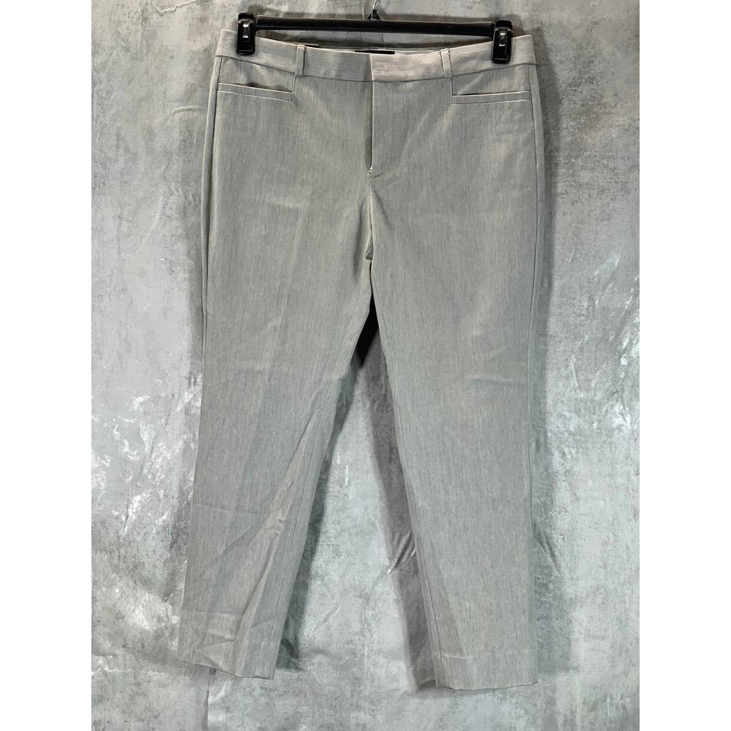 BANANA REPUBLIC Women's Medium Grey Heather Sloan Slim Mid-Rise Pants SZ 14