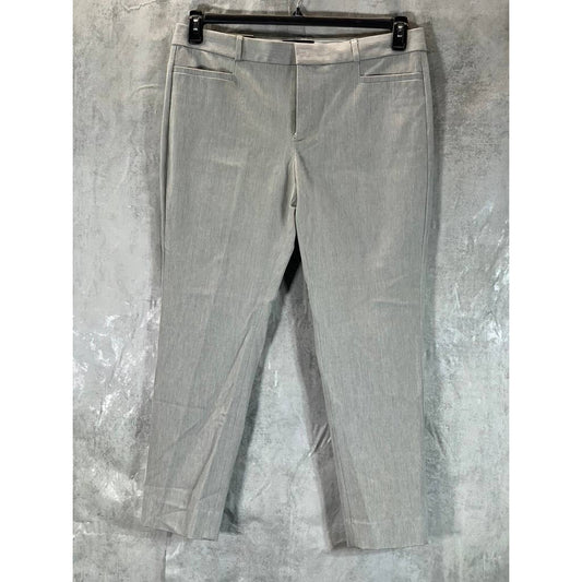 BANANA REPUBLIC Women's Medium Grey Heather Sloan Slim Mid-Rise Pants SZ 14