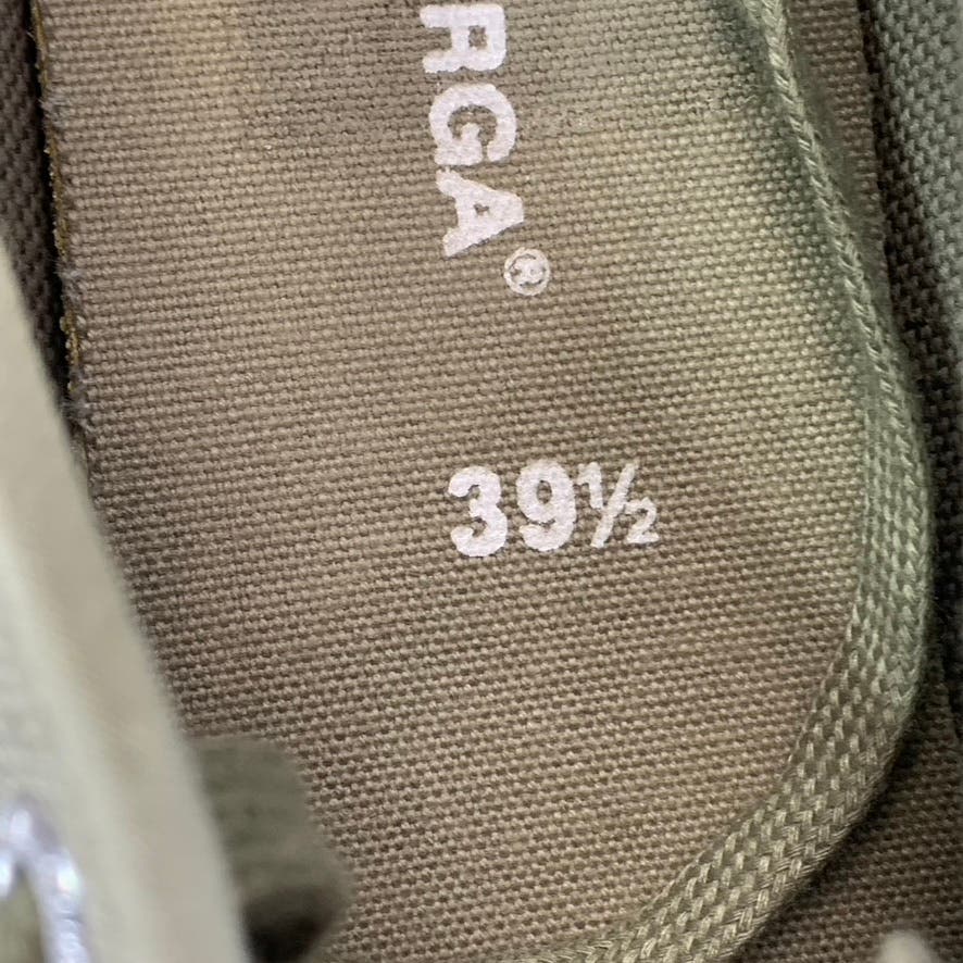 SUPERGA Women's Green Safari Lace-Up Mule Sneakers SZ 7 M 8.5 W