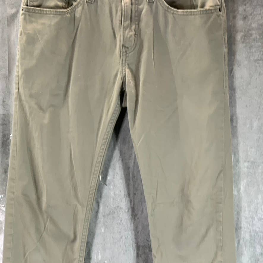 BANANA REPUBLIC Men's Sunwashed Taupe Sueded Slim-Fit Stretch Pants SZ 30X30