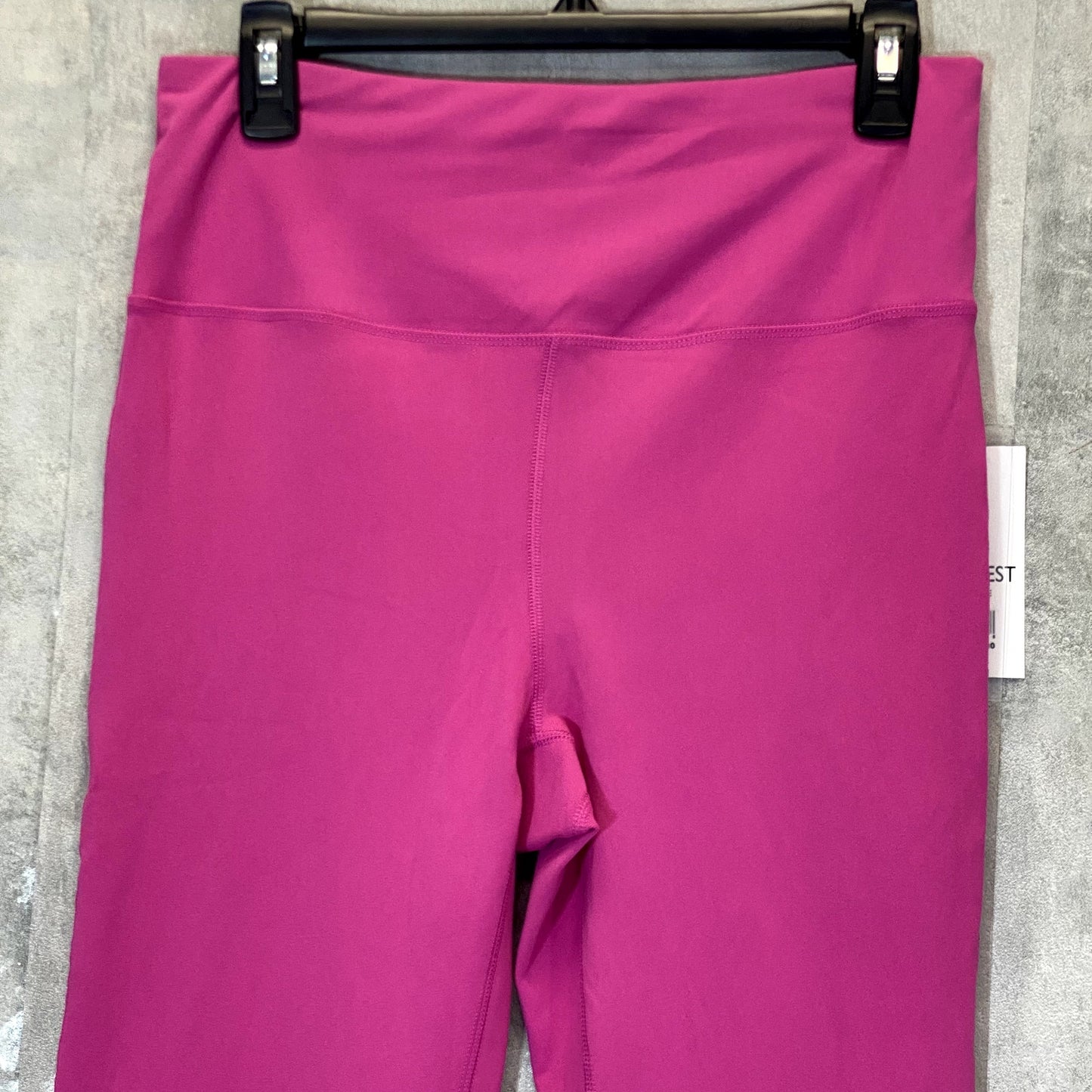 NINE WEST Women's Pink Beauty Cropped Zipper Hem Pull-On Stretch High-Waist Active Leggings SZ L