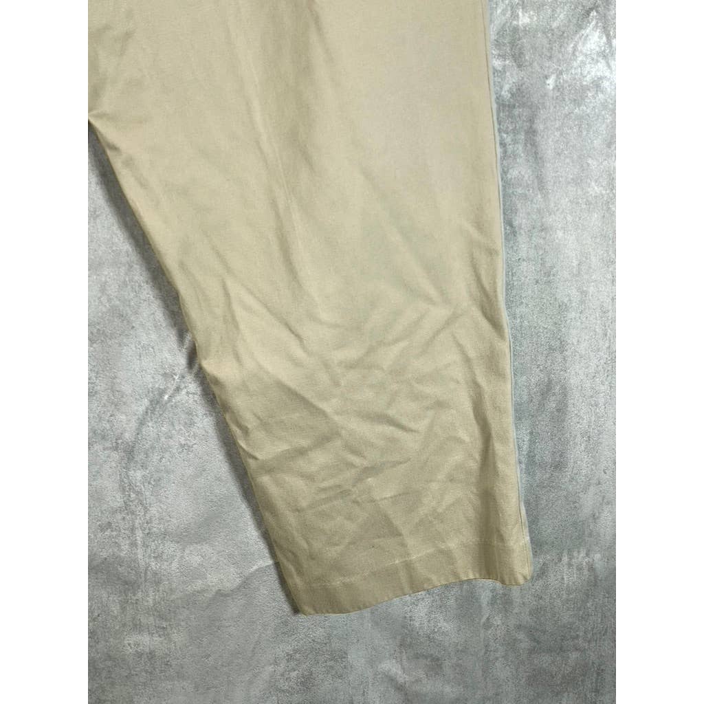 LANDS' END Men's Light Stone Pleated Regular-Fit Straight-Leg Chino Pant SZ35x29