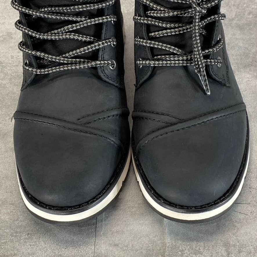 TERRITORY Men's Wide Black Raider Cap-Toe Lace-Up Ankle Boots SZ 9.5W