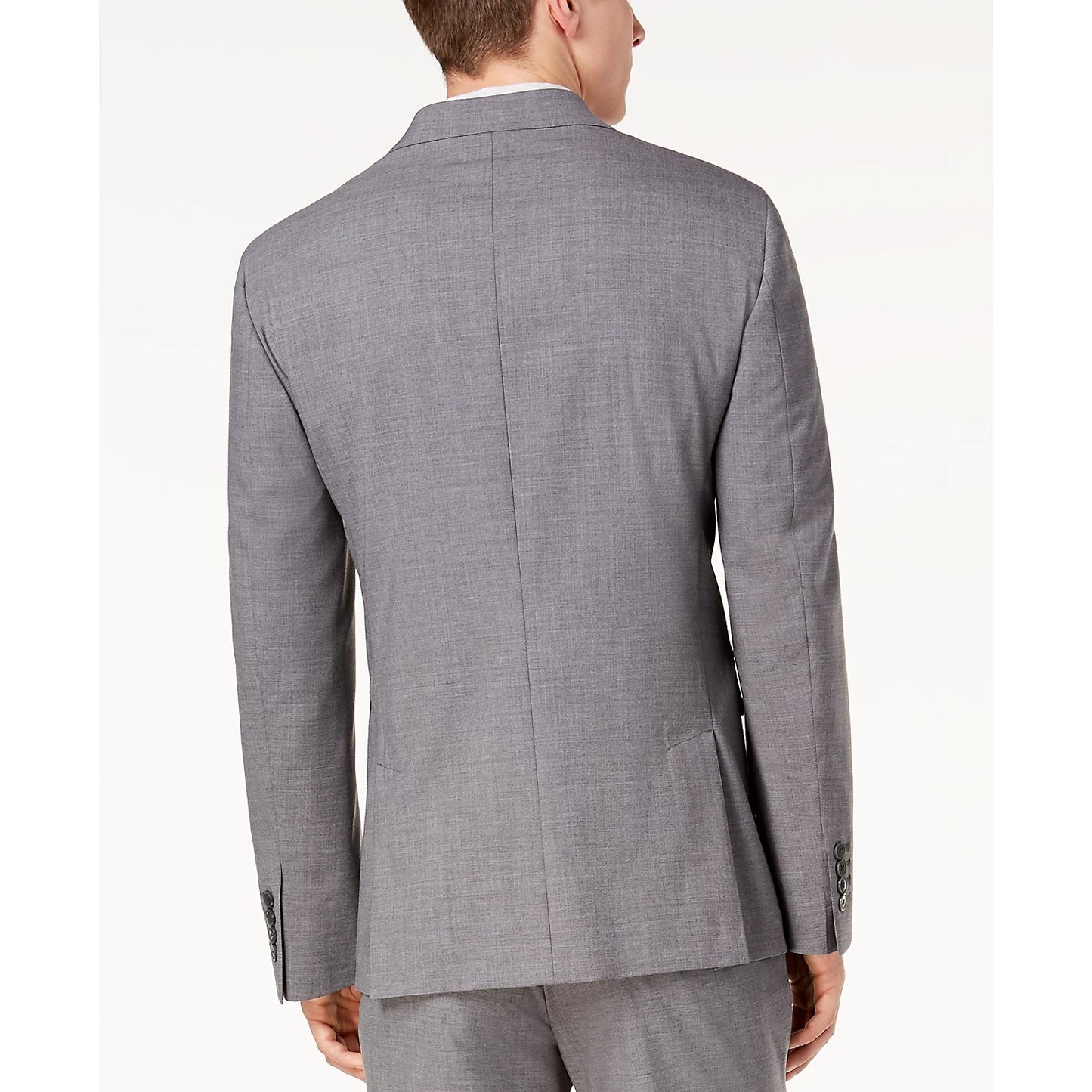 COLE HAAN Grand.OS Light Gray Technology Slim-Fit Stretch Solid Suit Jacket SZ 46R