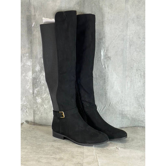 STYLE & CO Women's Black Kimmball Block-Heel Side-Zip Over-The-Knee Boots SZ 8