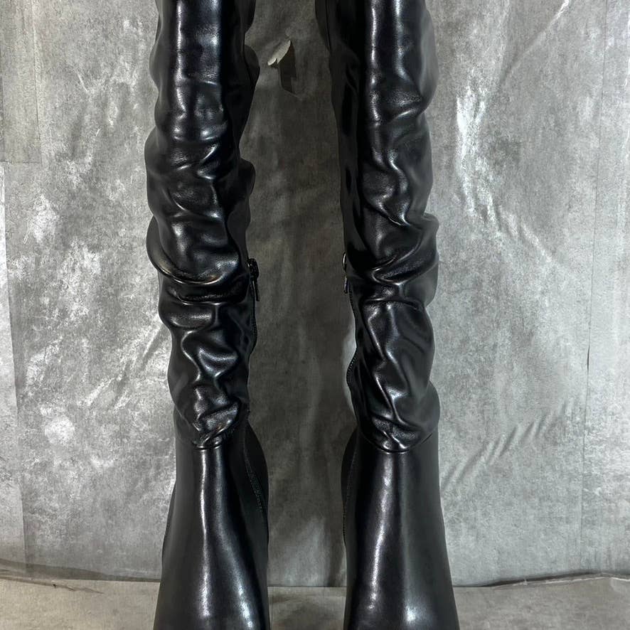 INC INTERNATIONAL Women's Black Iyonna Over-The-Knee Slouch Stiletto Boots SZ 7