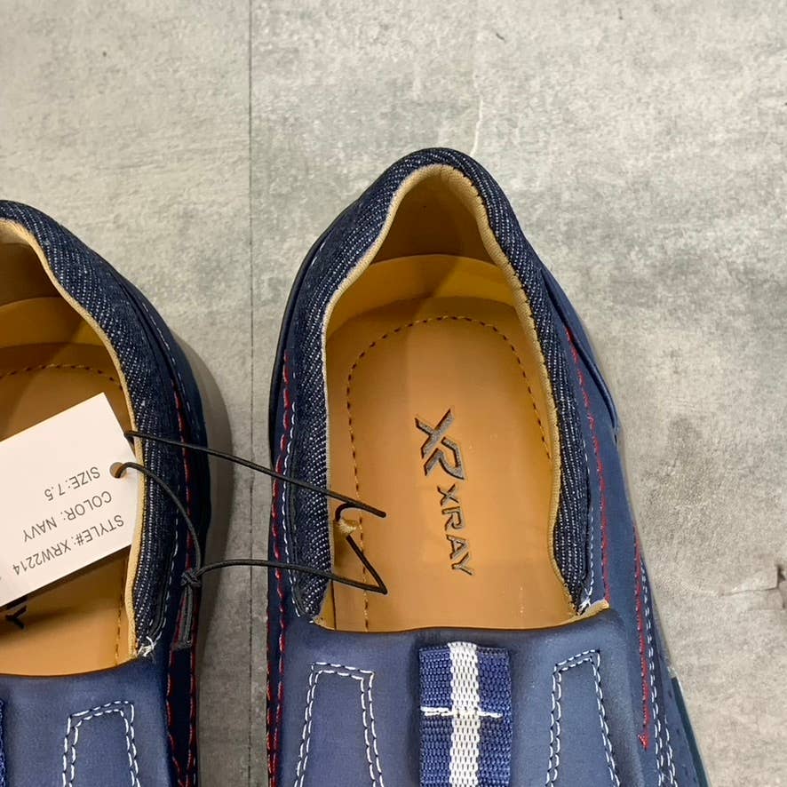 XRAY FOOTWEAR Men's Navy Faux Leather Duane Slip-On Loafers SZ 7.5