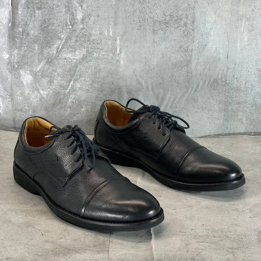 MJNY BY MARC JOSEPH Men's Black Leather Wellington Lace-Up Oxfords SZ 9