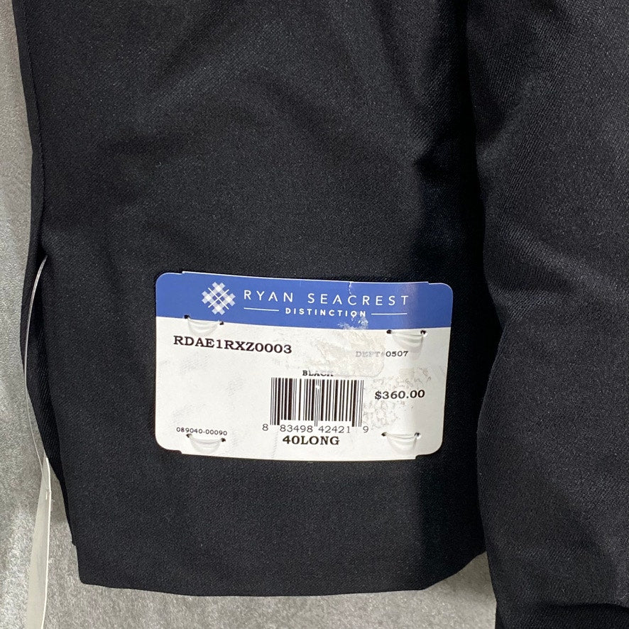 RYAN SEACREST DISTINCTION Black Slim-Fit Stretch Long Tuxedo Jacket SZ 40