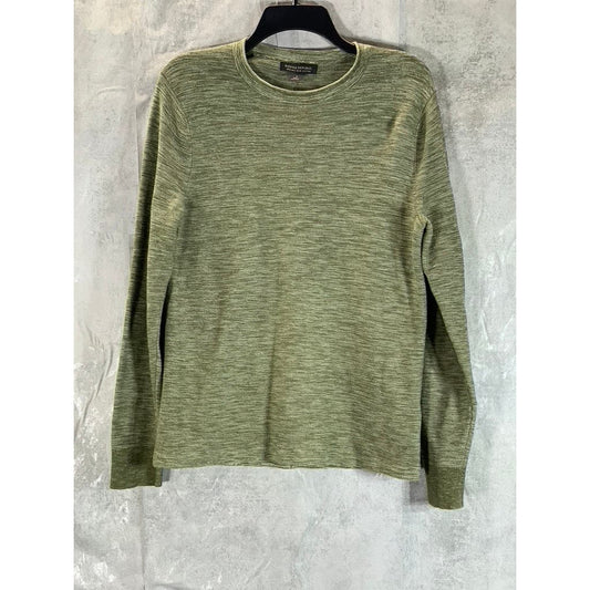 BANANA REPUBLIC Men's Green Organic Cotton Slub Crewneck Pullover Sweater SZ S