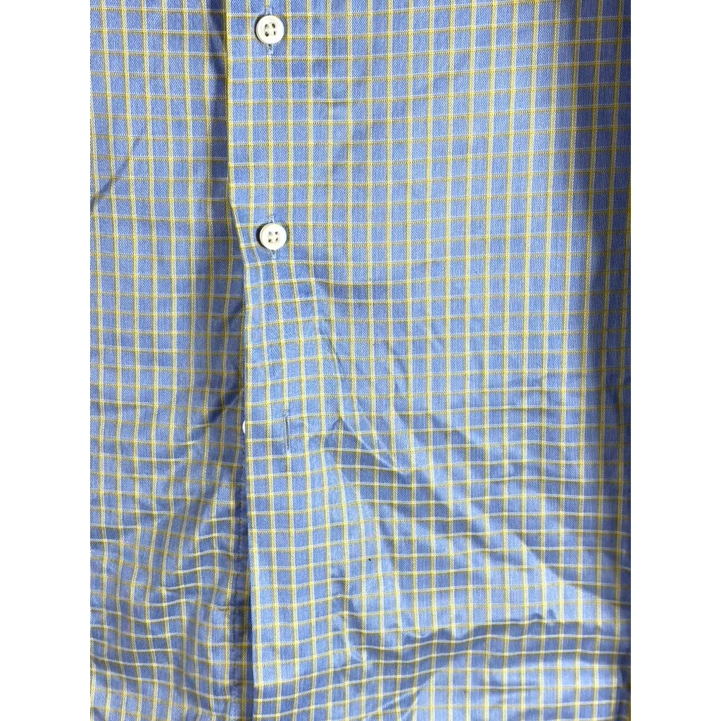 EGARA Men's Light Blue Slim-Fit Non-Iron Button-Up Long Sleeve Shirt SZ XL