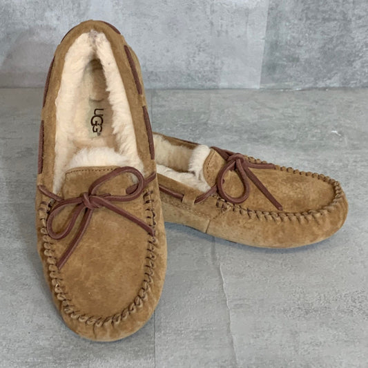 UGG Chestnut Dakota Round-Toe Slip-On Suede Wool Slippers SZ 6