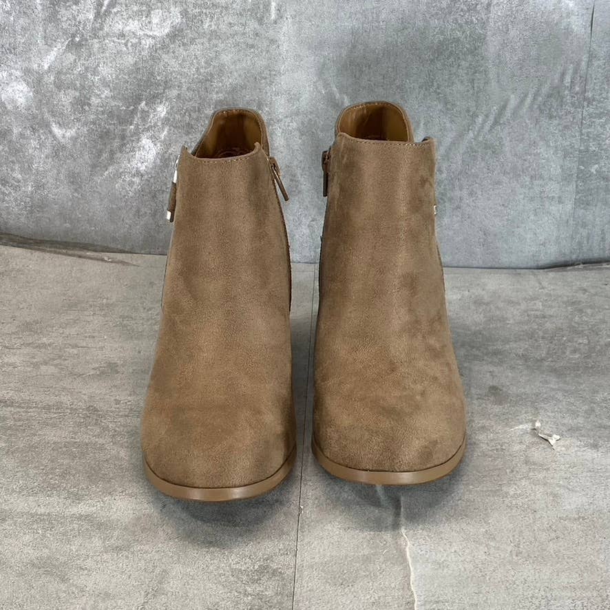 STYLE & CO Women's Taupe Masrinaa Slip-On Block-Heel Ankle Booties SZ 6